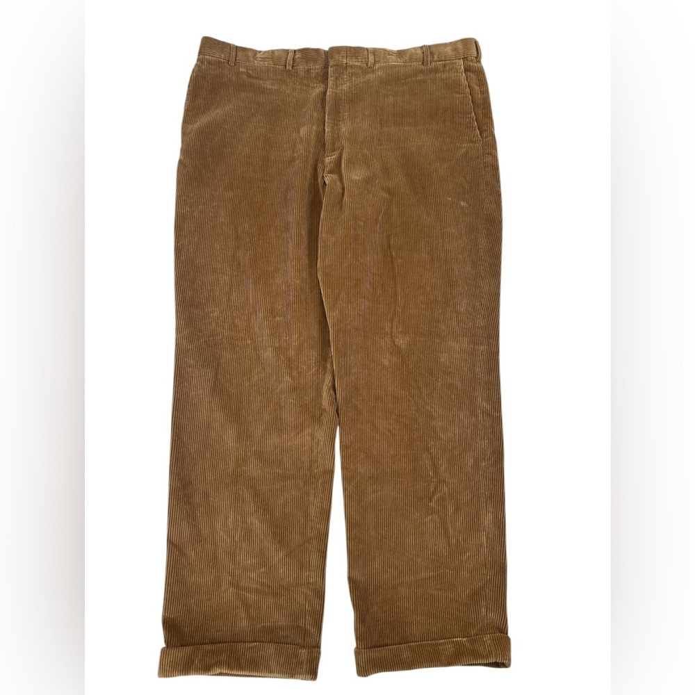 Lands’ End Traditional Fit Corduroy Pants Camel Brown Classic Heritage 44 W